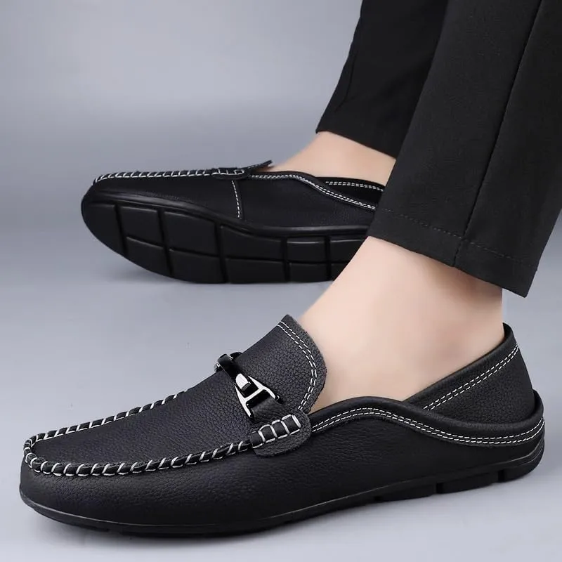 Men's Classic Slip-on Dress Shoes Comfort Loafers Formal Shoes Drive Shoes for Men(Black,10)