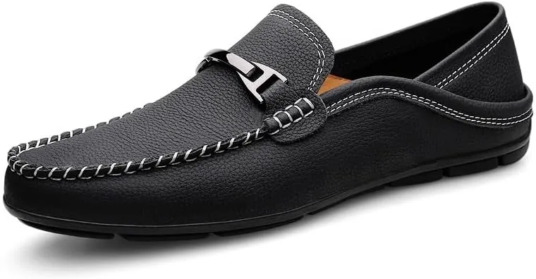 Men's Classic Slip-on Dress Shoes Comfort Loafers Formal Shoes Drive Shoes for Men(Black,10)