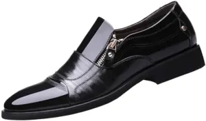 Mens Comfort Dress Shoes Men's Comfortable Oxford Shoes for Wedding Evening Uniform Party Office Mens Soft Patent Leather Shoes