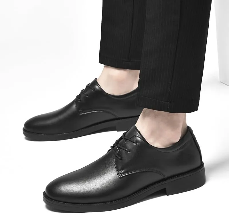 Mens Derby Shoes Leather Lace Up Dress Shoes Comfortable Business Casual Shoes for Office Work Wedding(10)