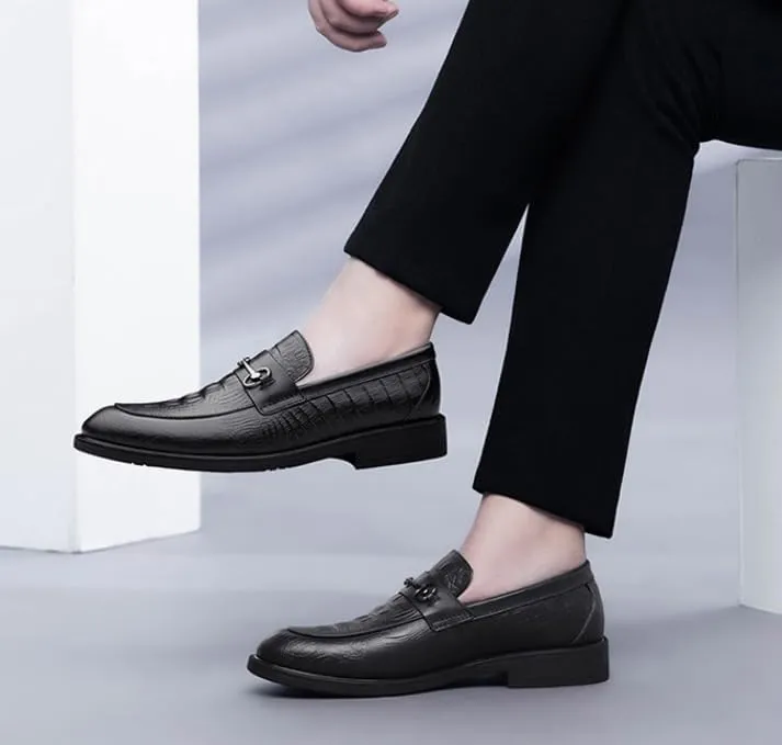 Men's Dress Shoes Faux Patent Leather Classic Wedding Derby Shoes Classic Slip On Formal Tuxedo Shoes for Men(7)