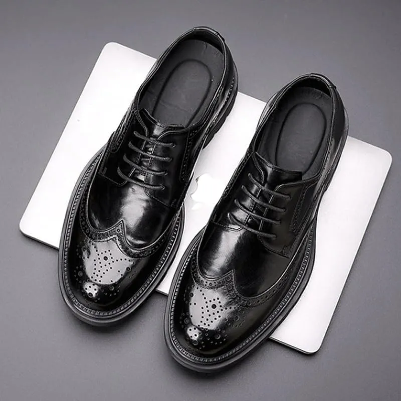 Men's Dress Shoes Plain Toe Classic Oxfords Shoes for Formal Business Wedding Classic Men