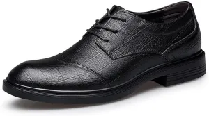 Men's Faux Patent Leather Brogue Oxfords Shoes Classic Lace-up Formal Tuxedo Dress Shoes for Men