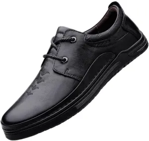 Men's Formal Office Shoes Derby Sneakers Non-Slip Waterproof Business Derby Shoes Low Top Oxford Shoes for Men(Black,8.5)
