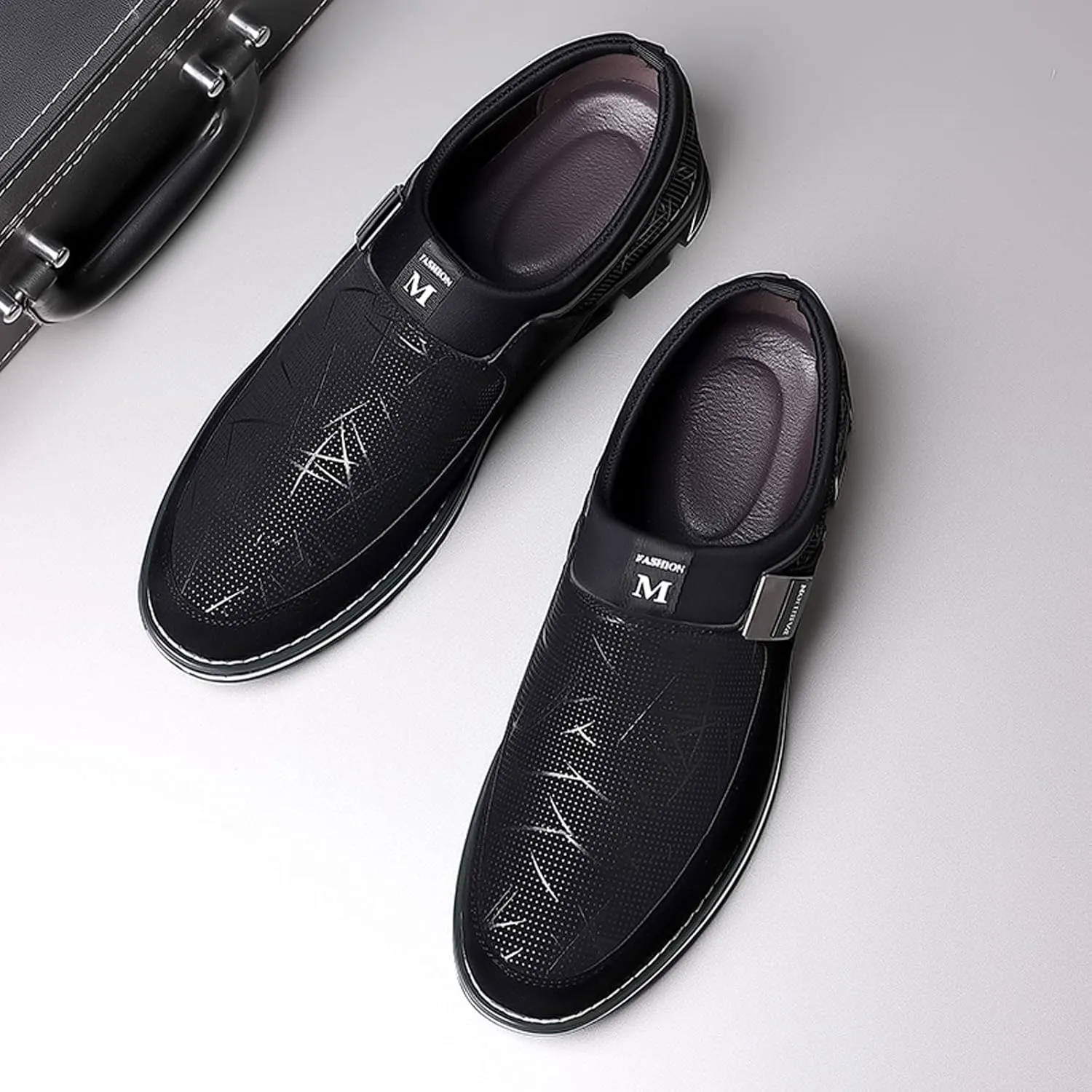 Men's Formal Wide-Fit Cap Toe Oxford Shoes Fashion Style Men's Breathable Black Oxford Shoes for Men Casual