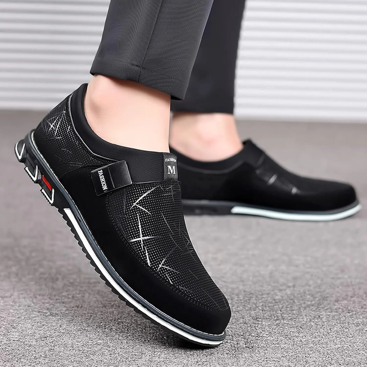 Men's Formal Wide-Fit Cap Toe Oxford Shoes Fashion Style Men's Breathable Black Oxford Shoes for Men Casual