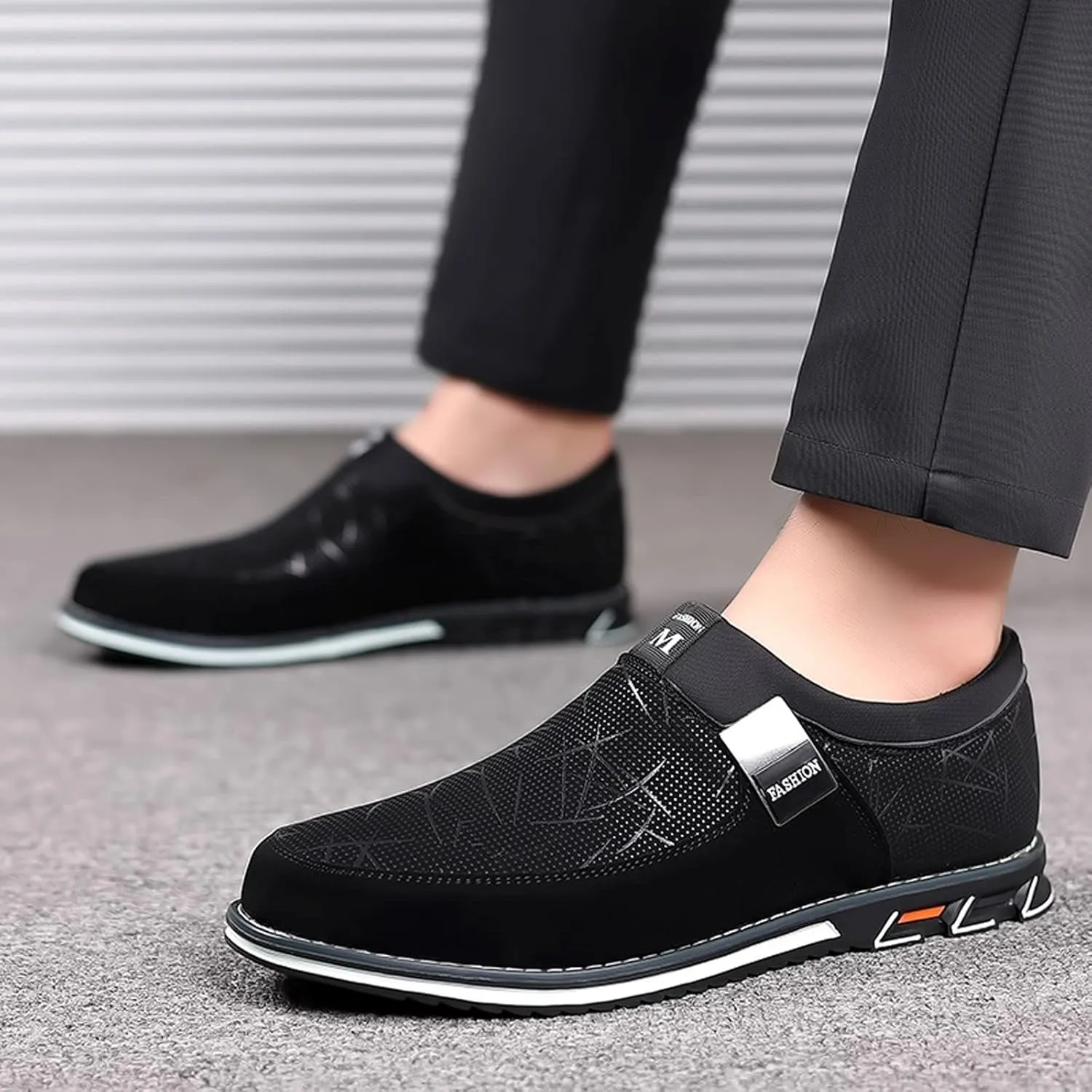 Men's Formal Wide-Fit Cap Toe Oxford Shoes Fashion Style Men's Breathable Black Oxford Shoes for Men Casual