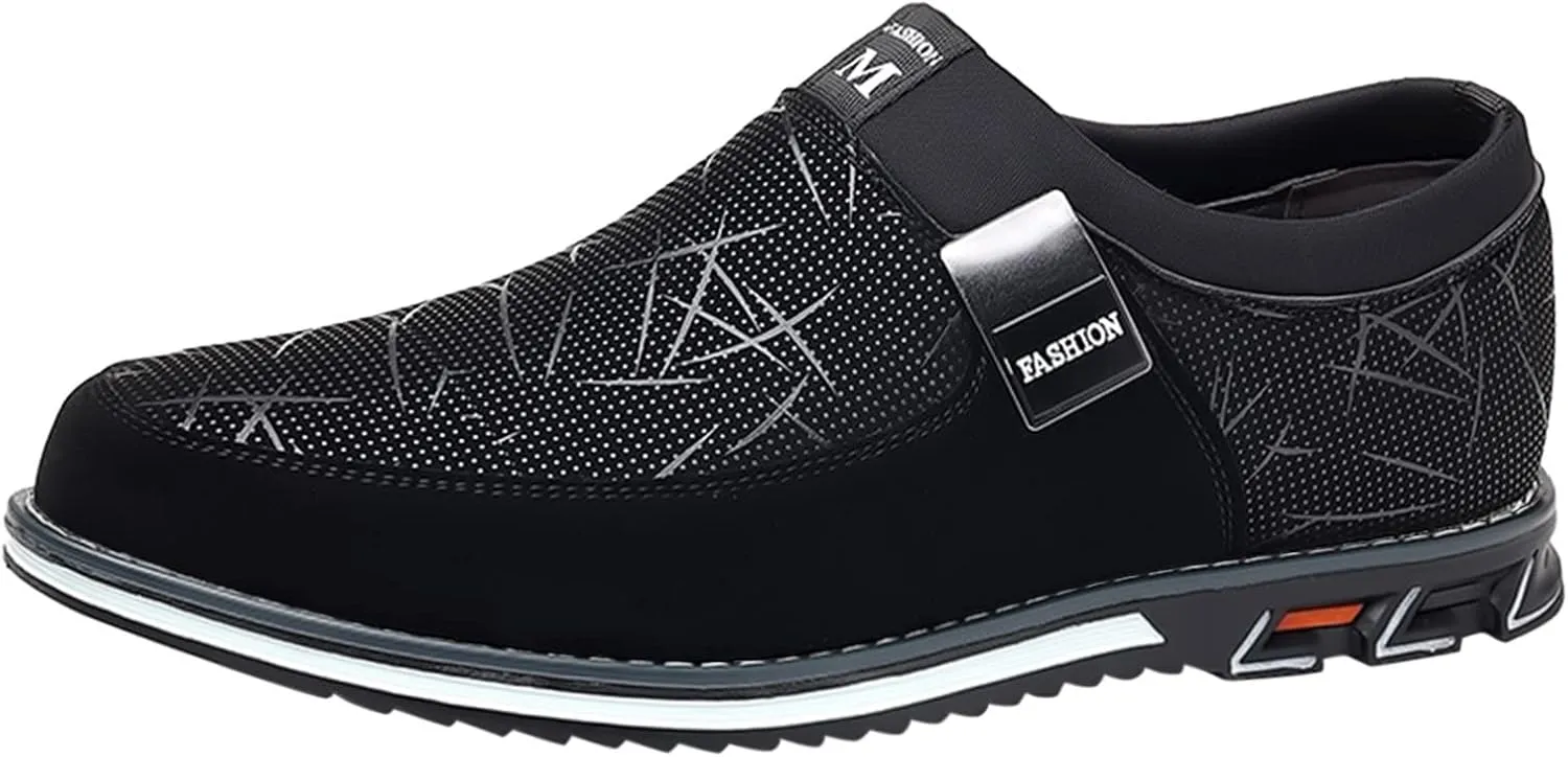 Men's Formal Wide-Fit Cap Toe Oxford Shoes Fashion Style Men's Breathable Black Oxford Shoes for Men Casual