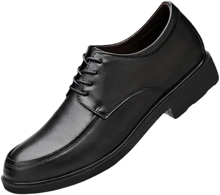 Men's Genuine Leather Low Oxford Mens Business Casual Loafers Patent Leather Formal Slip On Dress Shoes