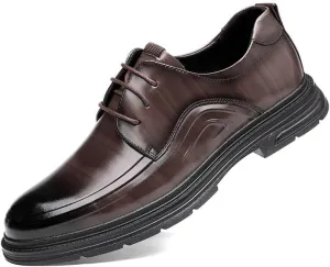 Men's Lace Up Dress Shoes Fashion Pointed Toe Business Tuxedo Shoes Comfortable Low Top Business Work Oxford Shoes