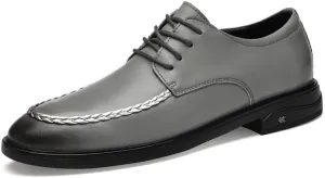 Mens Lace-Up Dress Shoes Genuine Leather Business Oxford Shoes with Non-Slip Sole