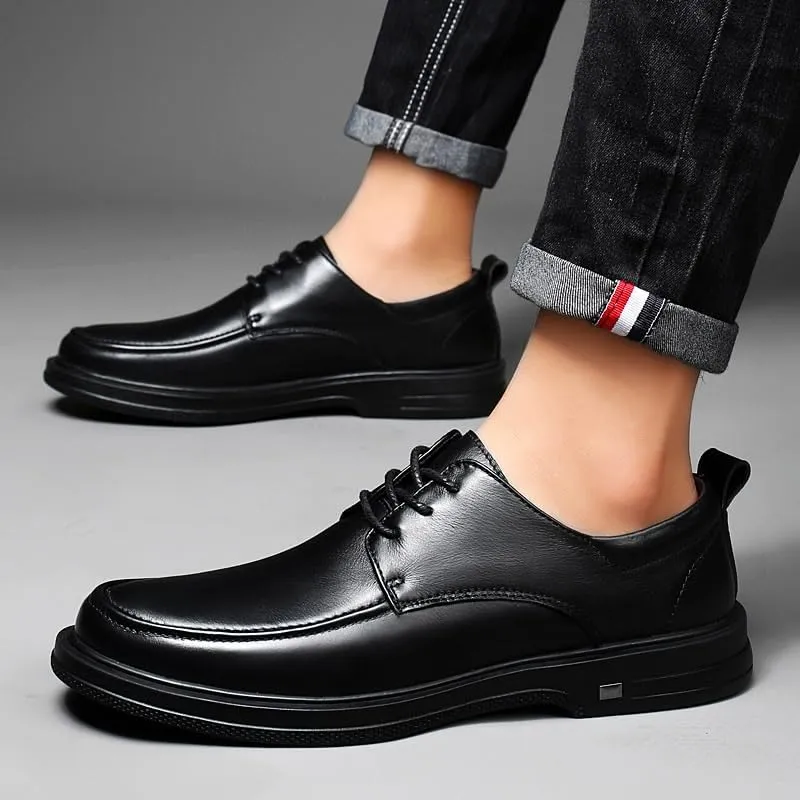 Mens Non-Slip Dress Shoes  Lace-Up Leather Business & Formal Oxfords