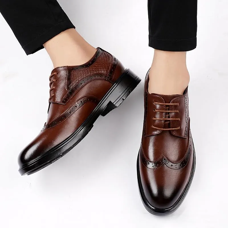 Men's Oxfords Shoes Fashion Business Walking Dress Shoes Comfortable Lightweight Soft Sole Loafers for Men