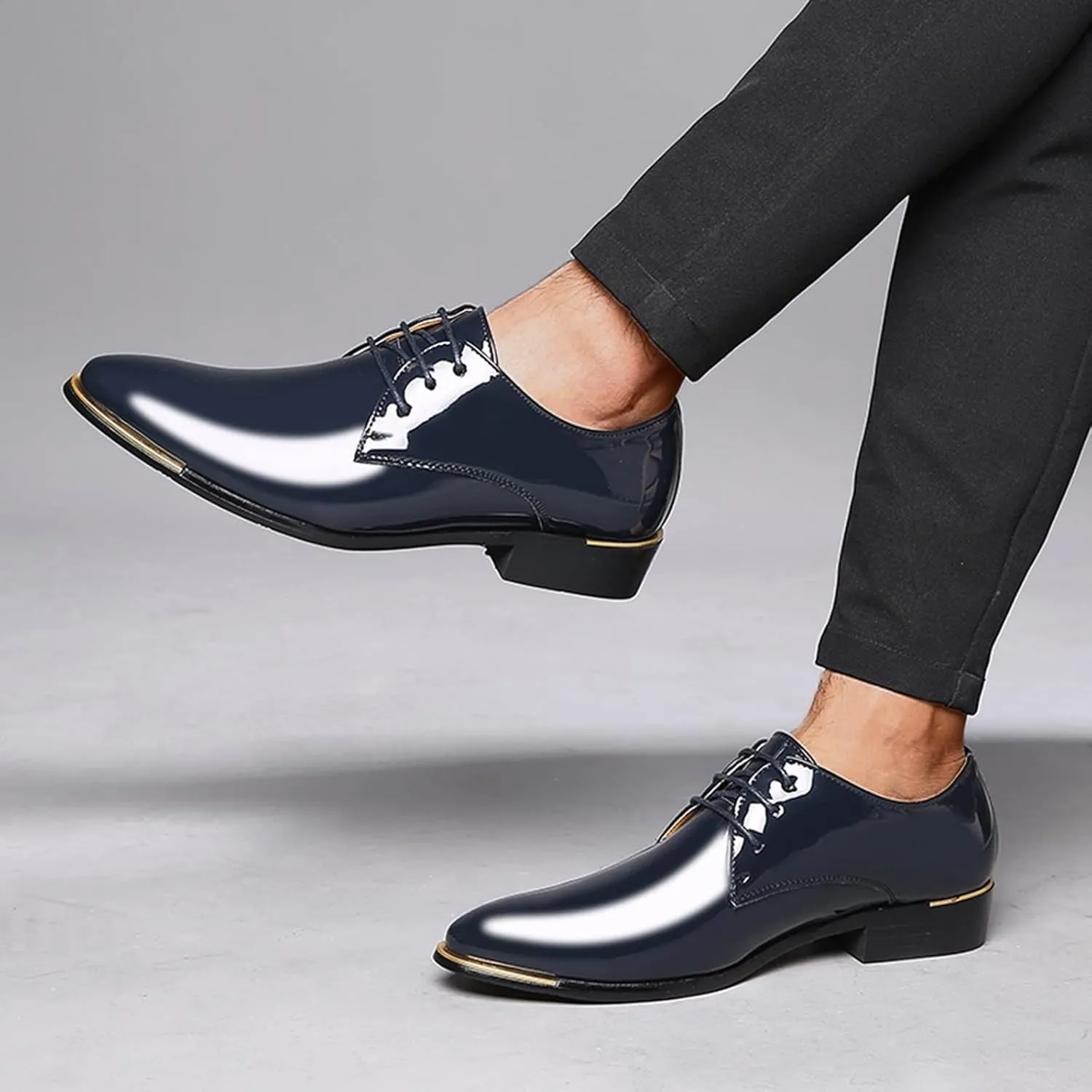 Mens Shoes Business Casual Comfortable Classical Pointed Leather Mens Business Casual Shoes and Style Men's leather shoes Men Leather Cap Toe Oxford Business Formal Dress