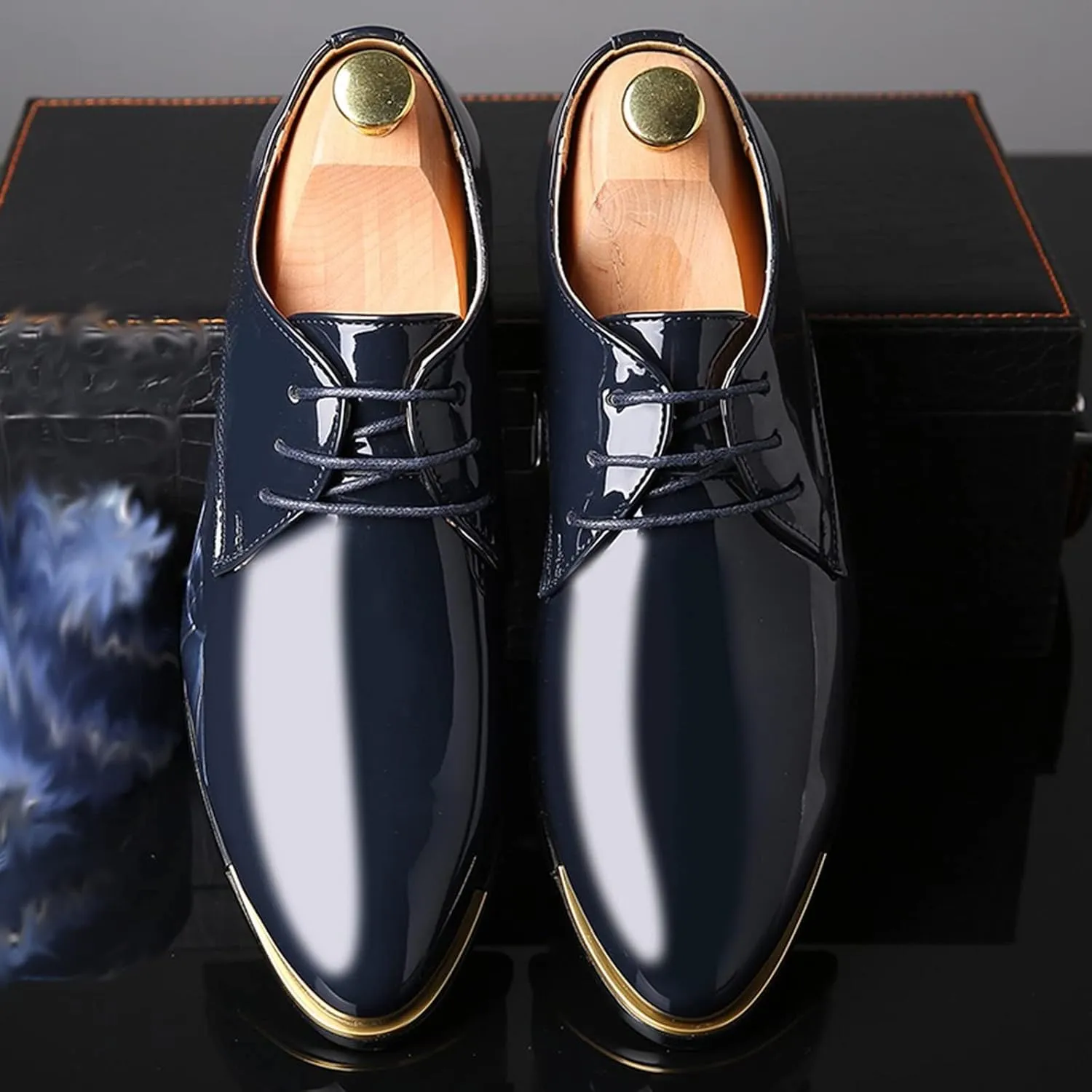 Mens Shoes Business Casual Comfortable Classical Pointed Leather Mens Business Casual Shoes and Style Men's leather shoes Men Leather Cap Toe Oxford Business Formal Dress