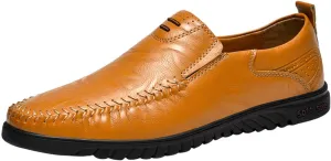 Mens Slip on Shoes Black Comfort Orthopedic Dress Shoe 2025 Fashion Brogue Footwear Casual Loafers Formal Sneakers