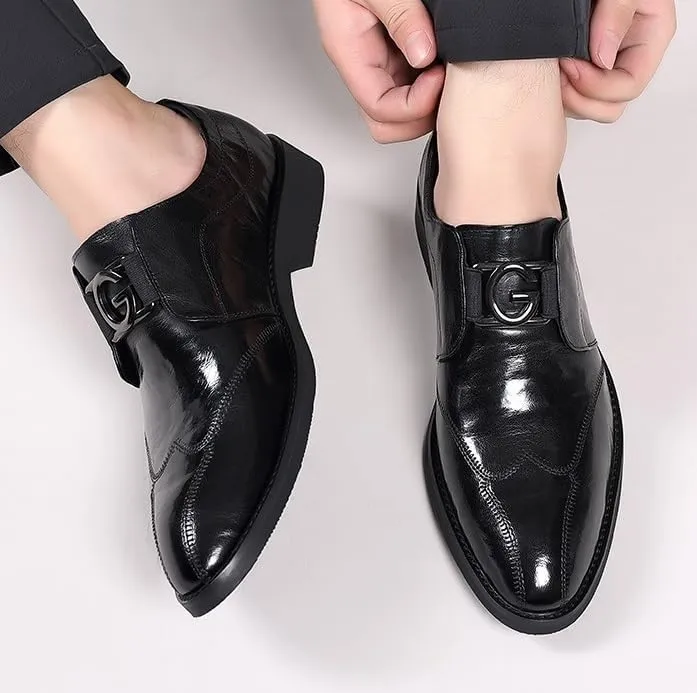 Mens Slip-Ons Loafers Shoes Shiny Patent Leather Dress Shoes Classic Pointed Toe Formal Business Tuxedo Shoes(10)