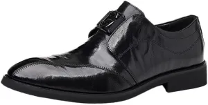 Mens Slip-Ons Loafers Shoes Shiny Patent Leather Dress Shoes Classic Pointed Toe Formal Business Tuxedo Shoes(10)