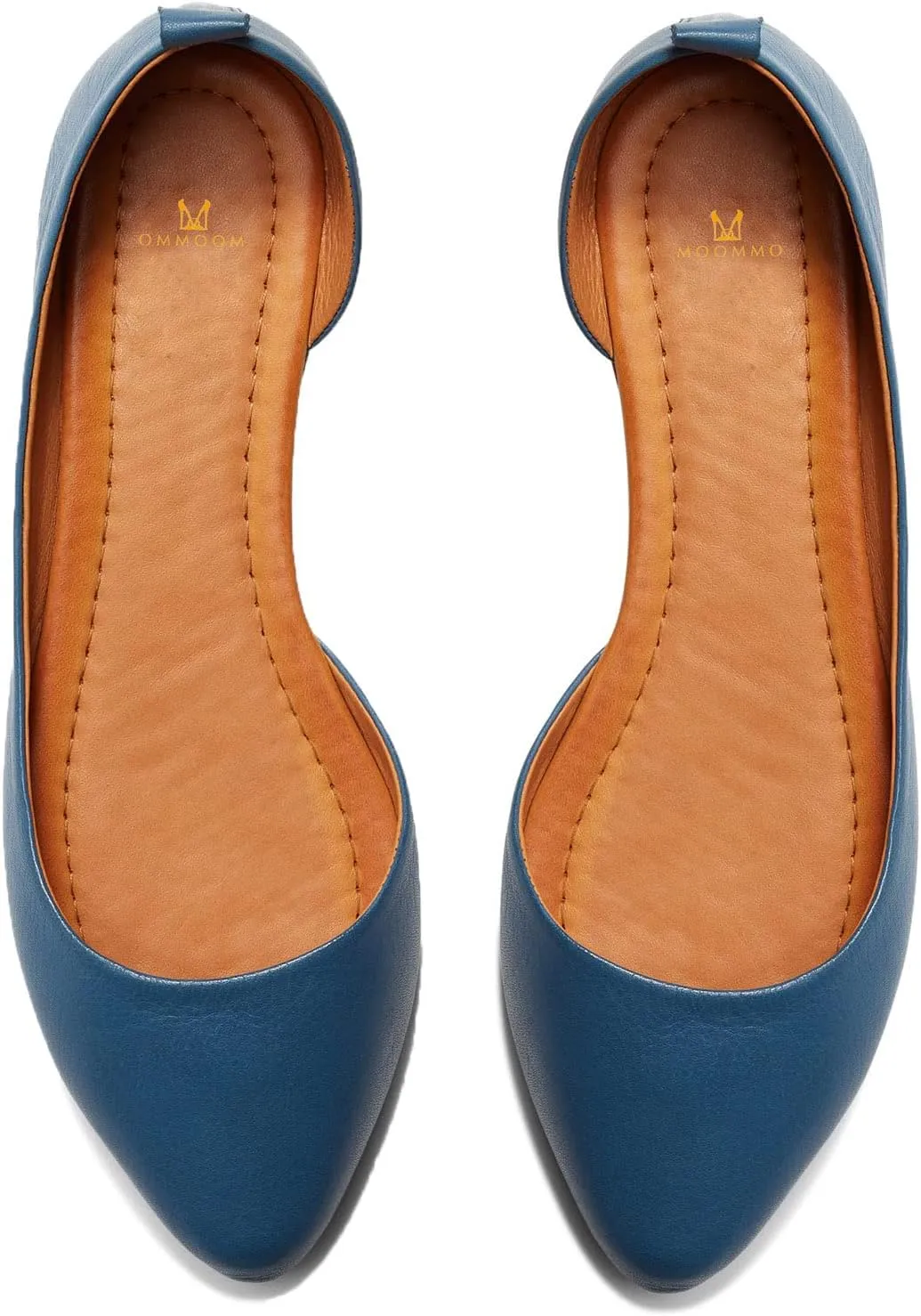 MOOMMO Women Cut Out Flat Shoes Pointed Toe Slip On Ballet Flats DOrsay Comfortable Flat Heel Dress Shoes Side Cut Office Ladies Party Casual Driver Flats 4-11 M US