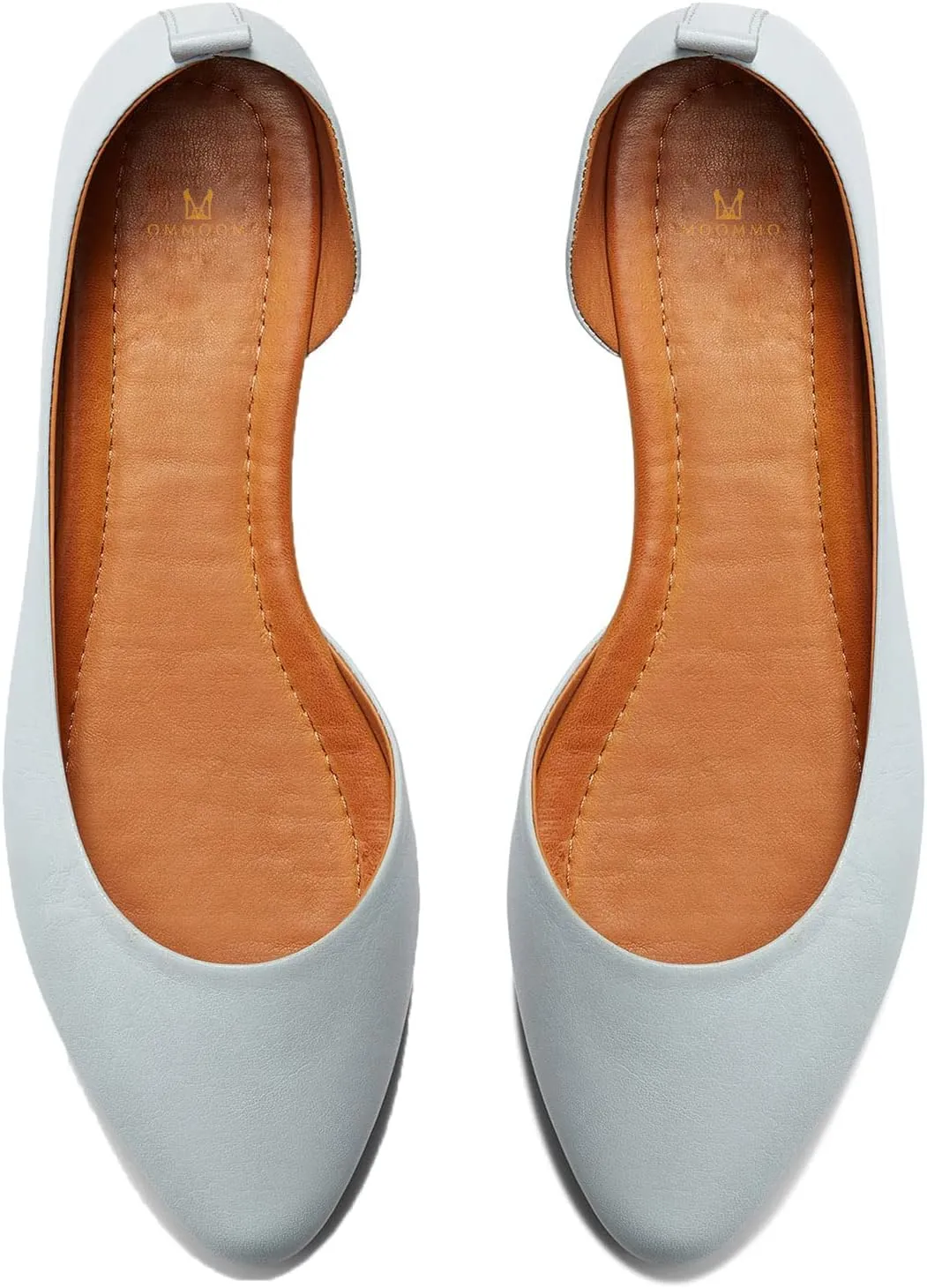 MOOMMO Women Cut Out Flat Shoes Pointed Toe Slip On Ballet Flats DOrsay Comfortable Flat Heel Dress Shoes Side Cut Office Ladies Party Casual Driver Flats 4-11 M US