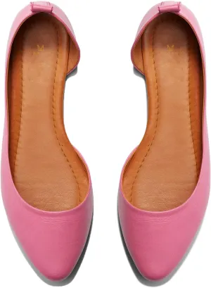 MOOMMO Women Cut Out Flat Shoes Pointed Toe Slip On Ballet Flats DOrsay Comfortable Flat Heel Dress Shoes Side Cut Office Ladies Party Casual Driver Flats 4-11 M US