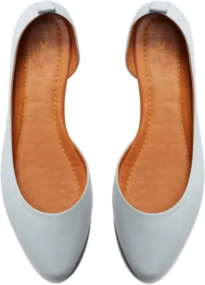 MOOMMO Women Cut Out Flat Shoes Pointed Toe Slip On Ballet Flats DOrsay Comfortable Flat Heel Dress Shoes Side Cut Office Ladies Party Casual Driver Flats 4-11 M US