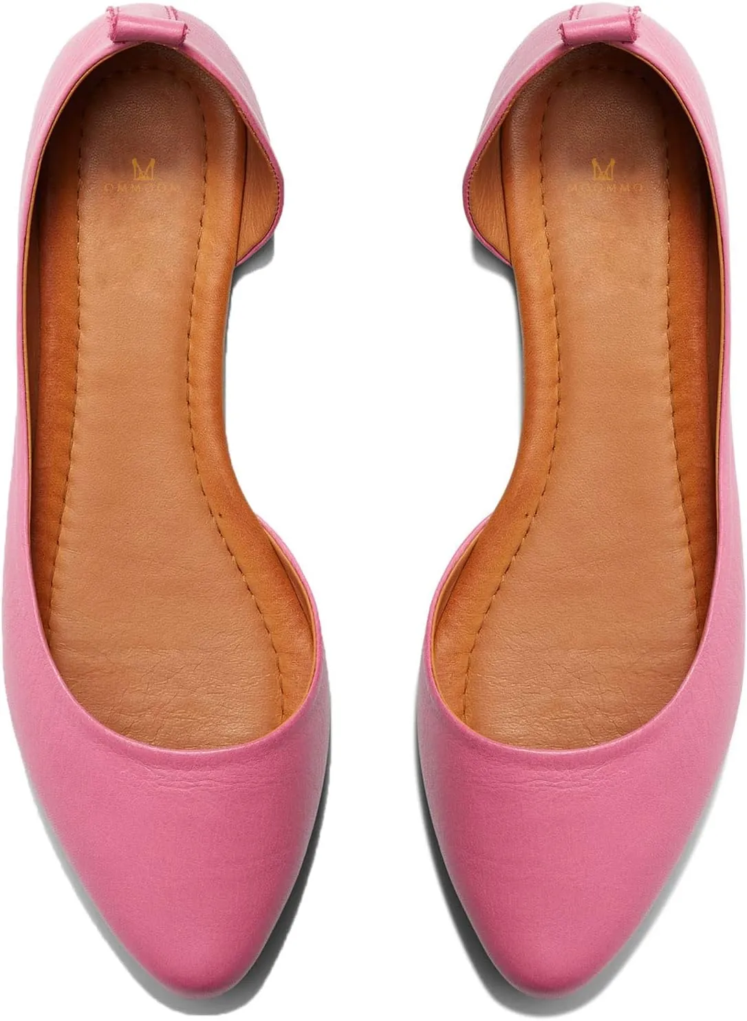 MOOMMO Women Cut Out Flat Shoes Pointed Toe Slip On Ballet Flats DOrsay Comfortable Flat Heel Dress Shoes Side Cut Office Ladies Party Casual Driver Flats 4-11 M US