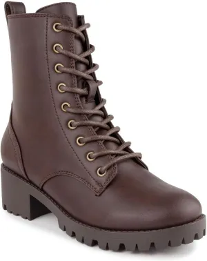 Sugar Women's Kacee Mid Calf Chunky Heel Lace Up Fashion Boots