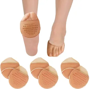 Triplewood 3 Pairs Women's Toe Topper Socks Non Slip Toe Cover No Show Half Socks with Cushion Pad
