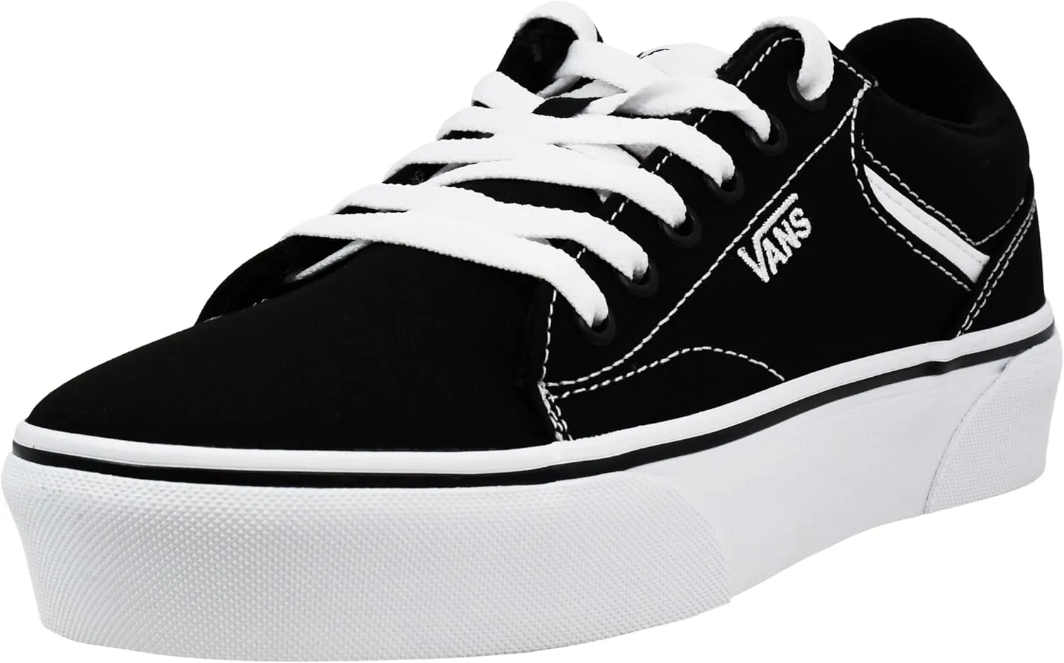 Vans Womens Canvas Seldan Low Cut Design Platform Sneaker