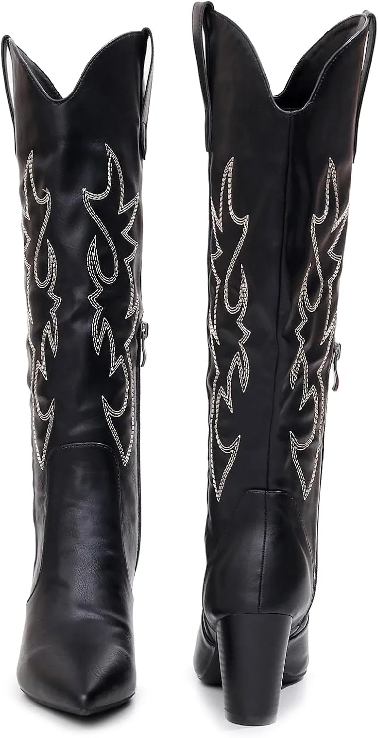VenusCelia Women's Knee High Stretchy Fashion Boots
