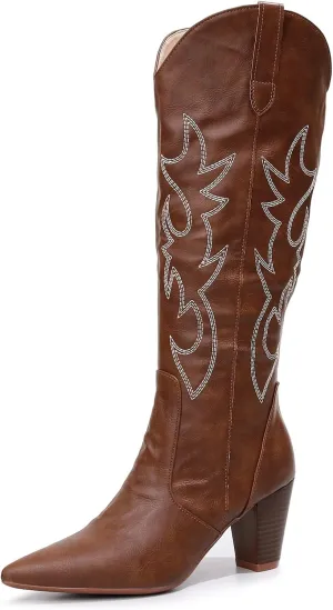 VenusCelia Women's Knee High Stretchy Fashion Boots