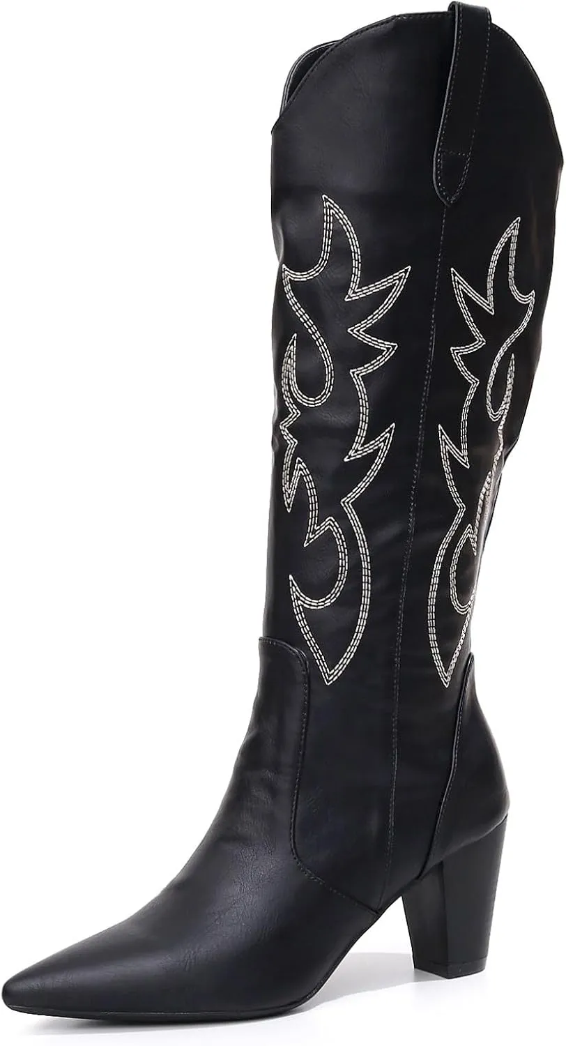 VenusCelia Women's Knee High Stretchy Fashion Boots