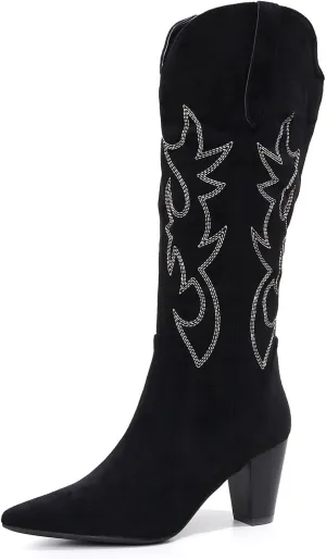 VenusCelia Women's Knee High Stretchy Fashion Boots