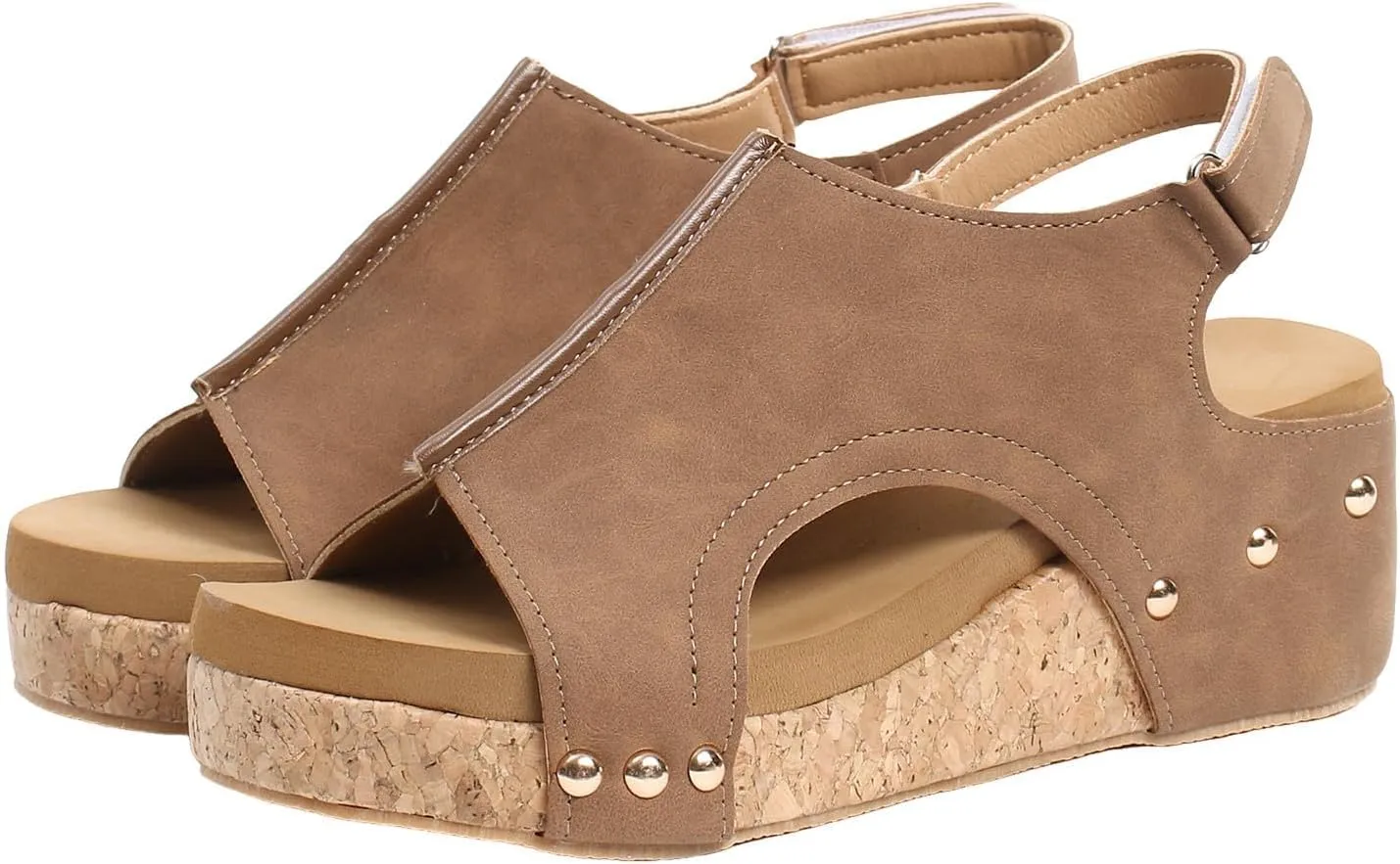 Wedge Sandals for Women 2025 Dressy Platform Sandals with Ankle Strap Open Toe Buckle Espadrilles Wedge Heels Boho Summer Beach Sandals Shoes Ladies Flats