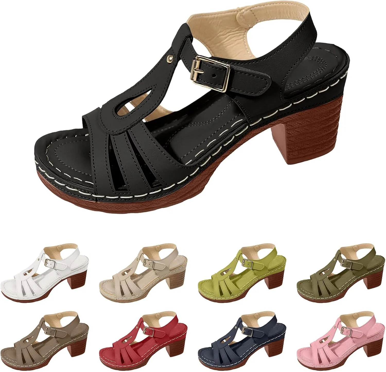 Wedge Sandals for Women Dressy Summer Comfortable Walking Open Toe Low Heel Sandal Arch Support Sandals with Arch Support Vacation Beach Shoes