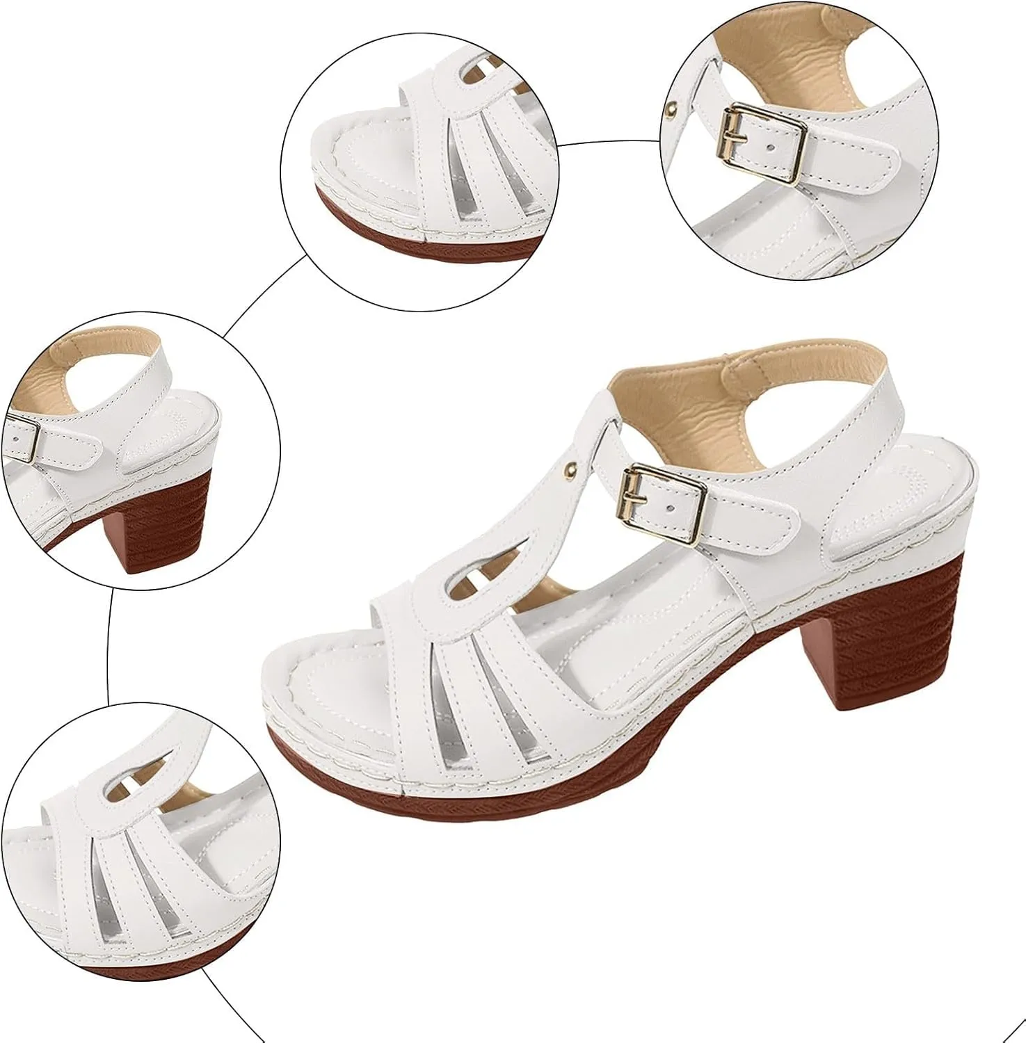Wedge Sandals for Women Dressy Summer Comfortable Walking Open Toe Low Heel Sandal Arch Support Sandals with Arch Support Vacation Beach Shoes