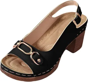 Wedge Sandals Women Peep Toe Hollow Out Slingback Platform Sandals Comfortable Ankle Strap Open Toe Low Heel Shoes Summer Dressy Vacation Beach Shoes
