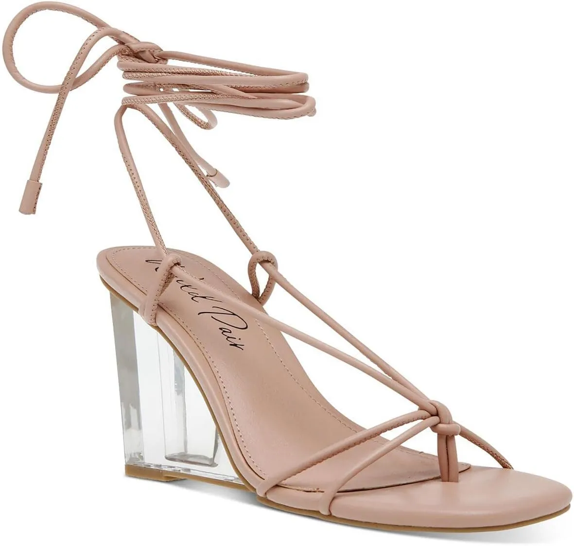 Wild Pair Womens SANTEAGO Strappy Wedge Heels