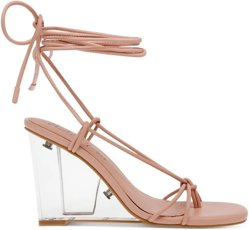 Wild Pair Womens SANTEAGO Strappy Wedge Heels
