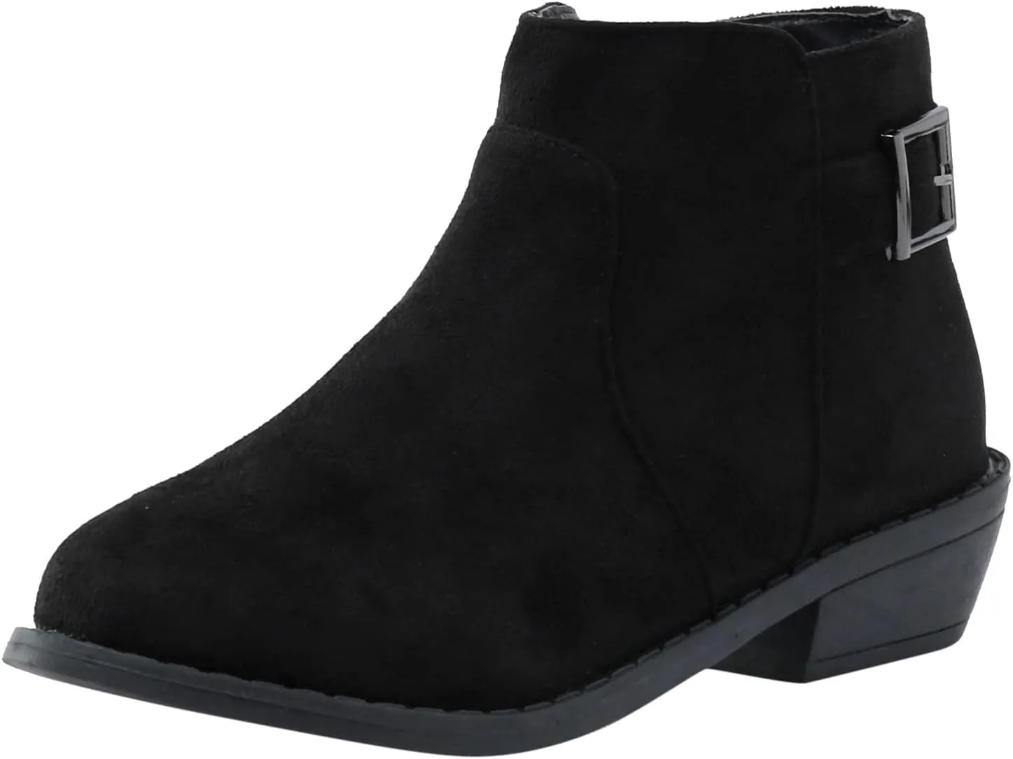 Women's Ankle Boots Low Stacked Chunky Heels Zipper Round Toe Slip on Chelsea Booties Winter Leopard Fashion Boots