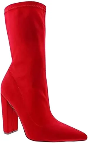 Women's Chunky Heel Pointed Toe Ankle Fashion Boots