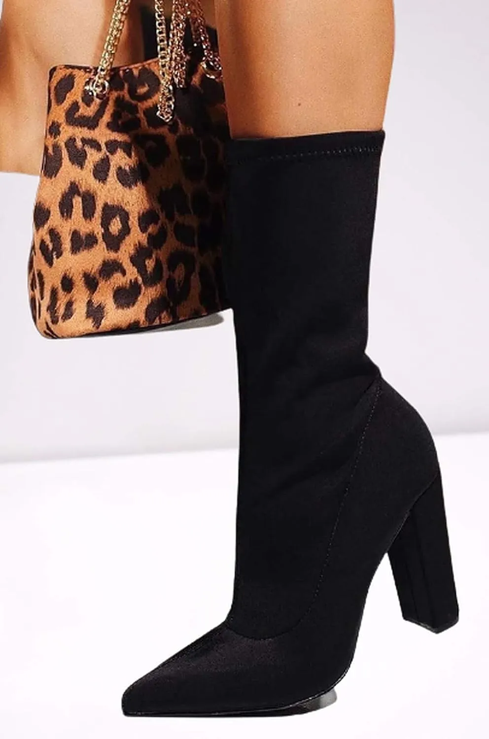 Women's Chunky Heel Pointed Toe Ankle Fashion Boots