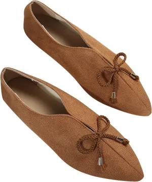 Women's Close Toe Cusp Sandal Drawstring Solid Trendy Pump Shoe Casual Slip on Summer Spring Comfy Flat