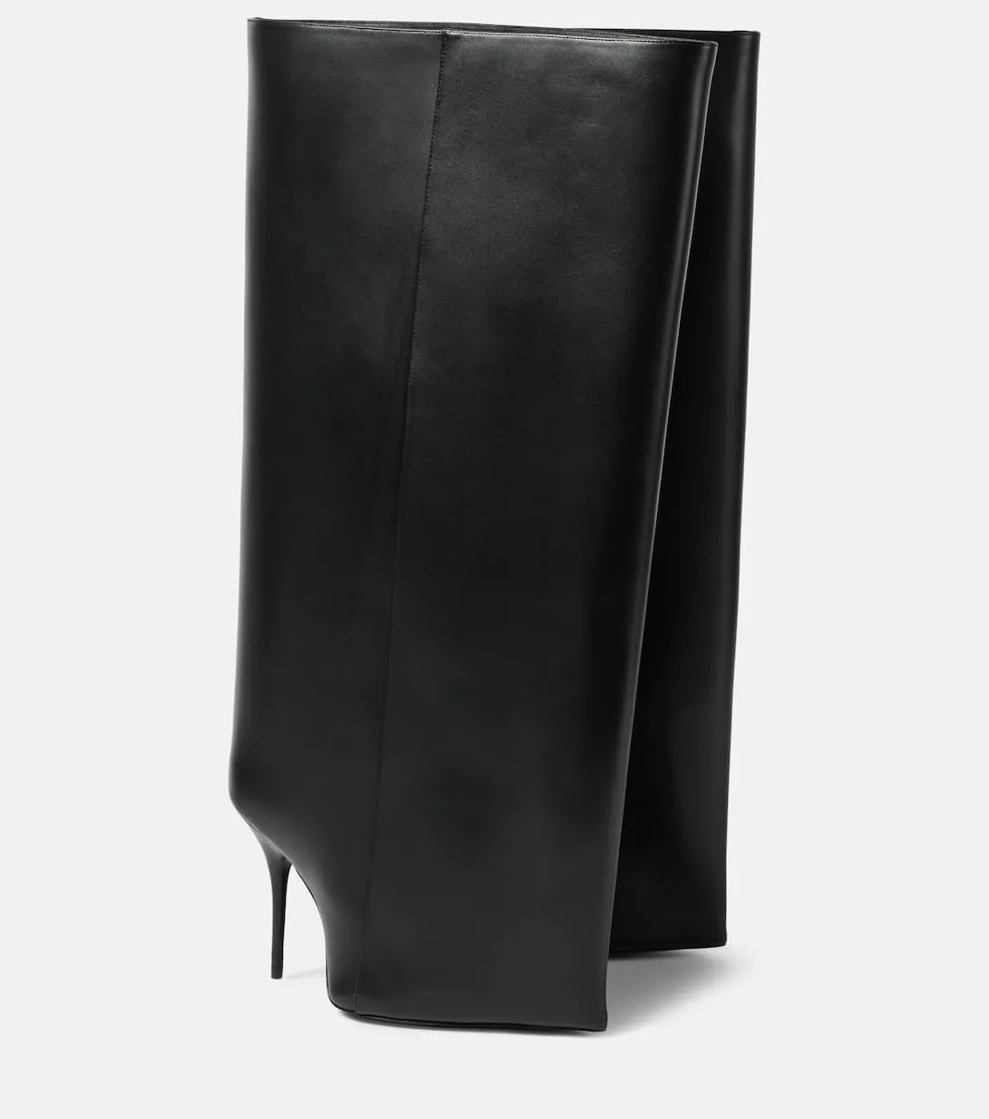 Women's Knee-High Stiletto Heel Leather Boots Square Toe Sleek Modern Design for Statement Looks Fashion Boots for Women Party, Night Out, and Daily Wear