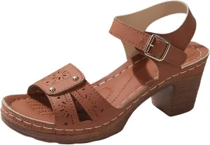 Womens Platform Heeled Sandal Fashion Chunky Heels Sandals Women Comfy Open Toe Block Heeled Sandals Washable Slingback Orthopedic Slide Sport Shoes