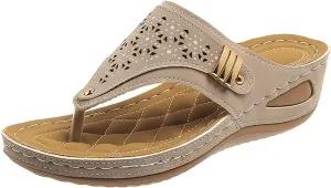 Womens Sandals Dressy Arch Support Wedge Slides For Woman Soft Cushion Flip Flops Women Casual Indoor Slippers