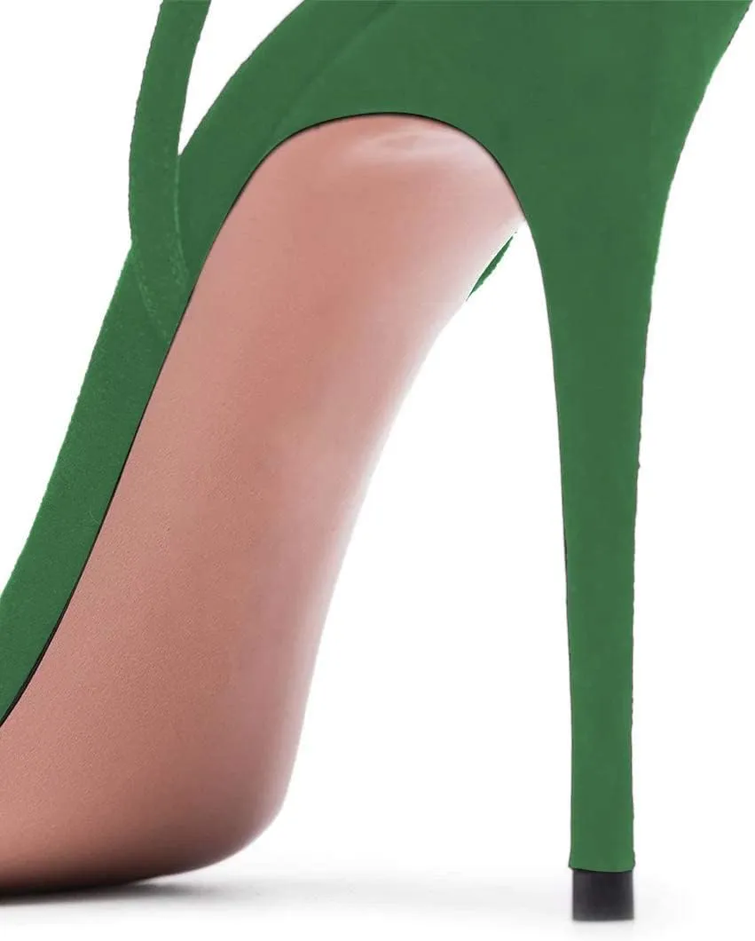 YDN Women Cute Bows Open Toe High Heels Sandals Stiletto Cutout Ankle Strap Evening Party Shoes