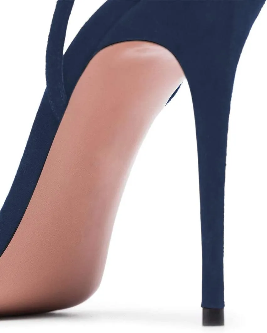 YDN Women Cute Bows Open Toe High Heels Sandals Stiletto Cutout Ankle Strap Evening Party Shoes
