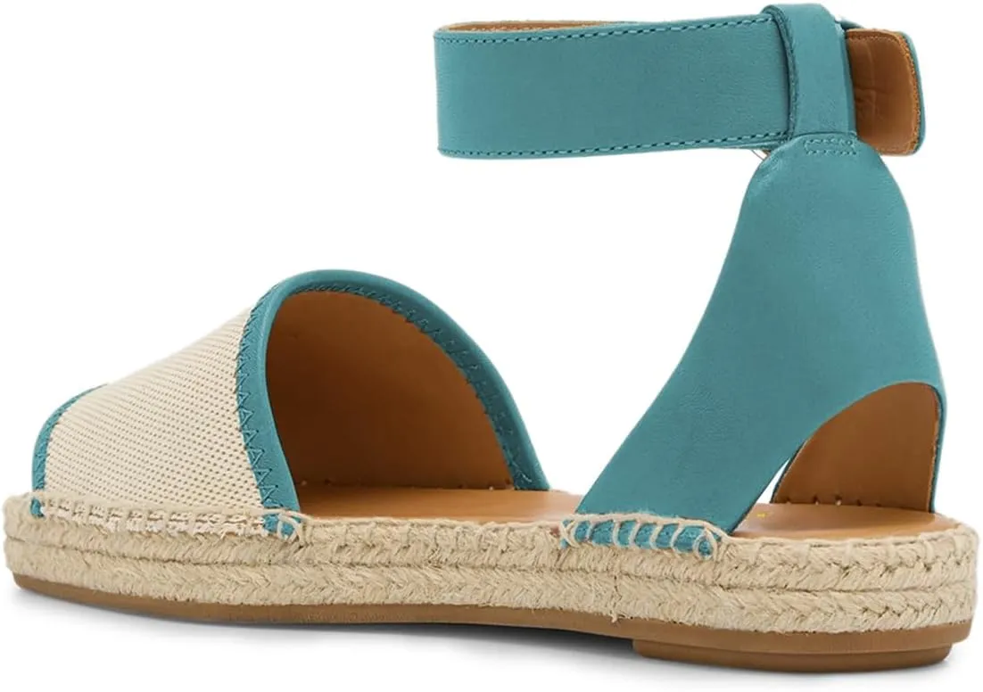 YDN Women Open Peep Toe Summer Flat Sandals Low Wedge Heels Ankle Strap Buckled Espadrilles Daily Outfit Party Beach Dress Size 4-16 US